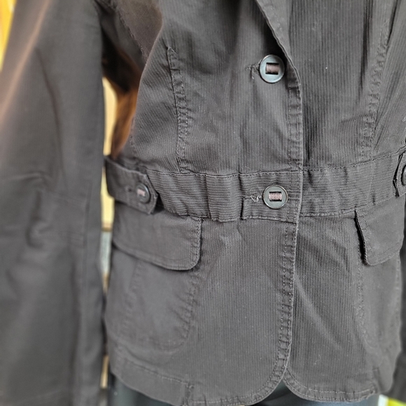 Denver Hayes Vintage textured striped dark brown blazer size M - Picture 2 of 14